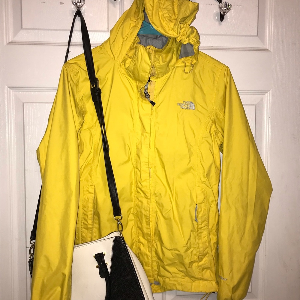 Yellow North Face Rain Jacket